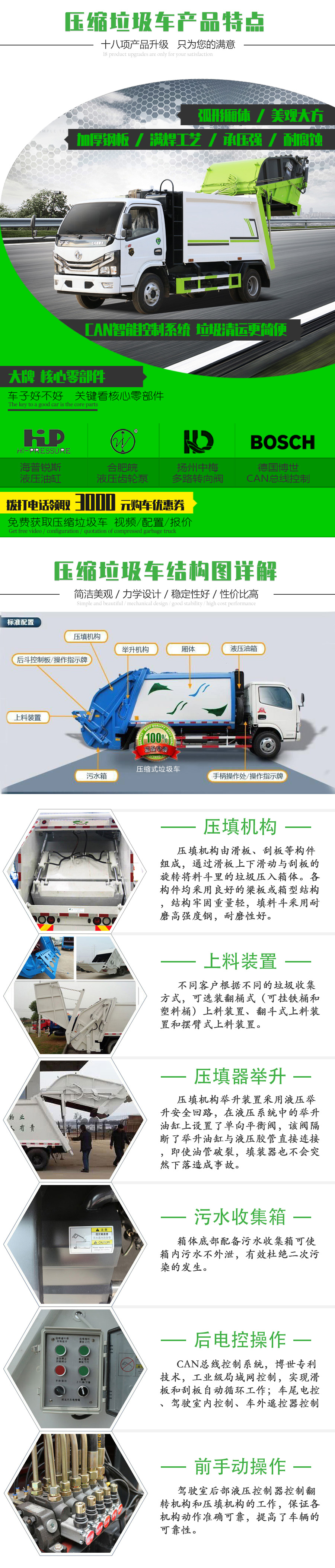 國六 藍牌 4方 凱馬壓縮垃圾車